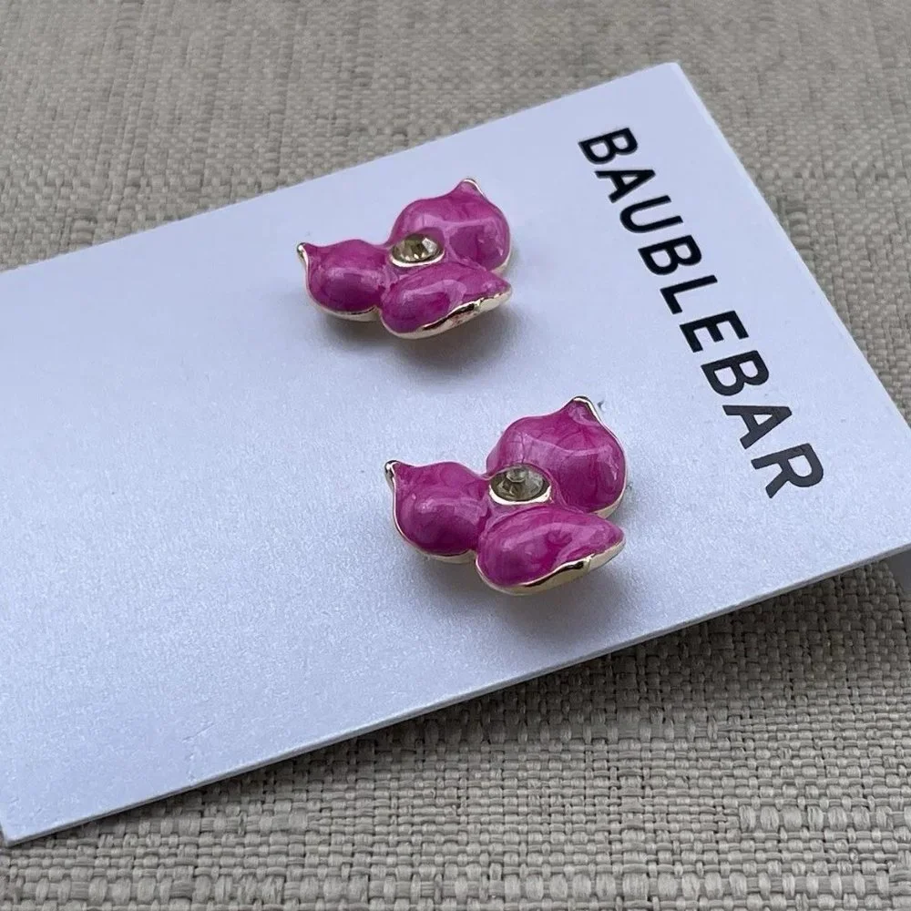 Baublebar Women Earrings Pink Ear Fashion Jewelry New - Picture 7 of 9